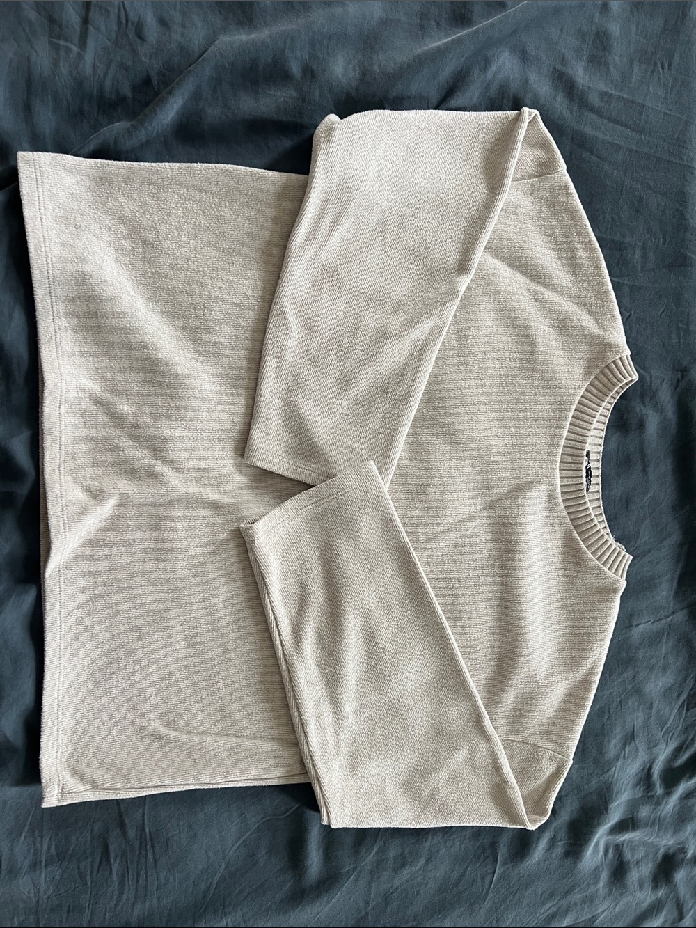 Zara Crewneck Sweater in Light Taupe